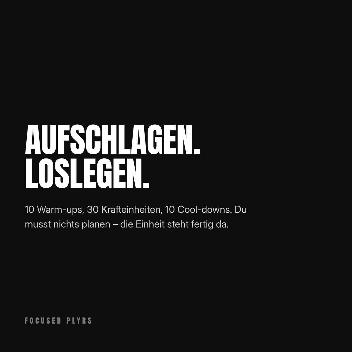 Ich will stärker werden